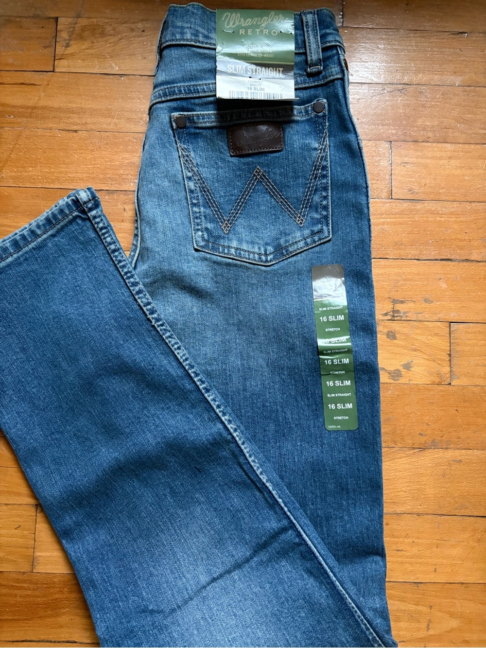 Wrangler Slim Straight Jeans - Denim Blue